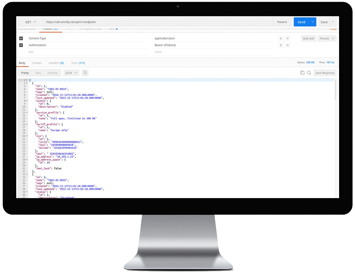 Intégration de l'API RESTful